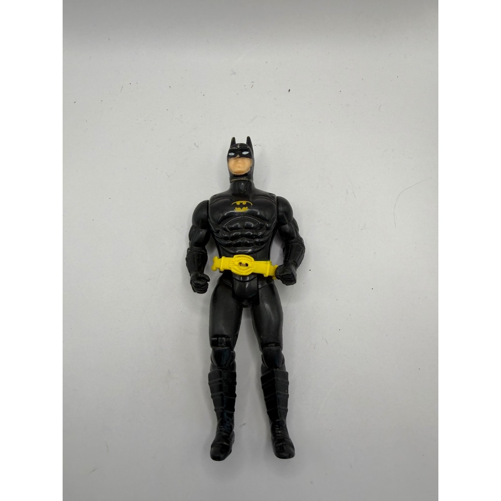 Vintage Batman Action Figure DC Comics Black Suit Yellow Utility Belt 5.5 Inch